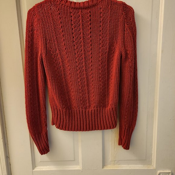 Anne Taylor red sweater petite - Picture 3 of 5